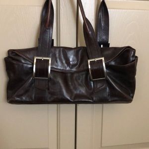 Cognac leather Kenneth Cole leather purse